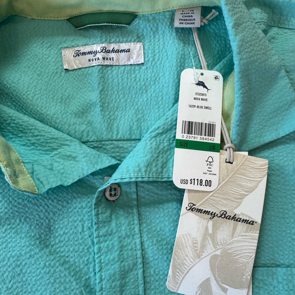 Tommy Bahama Teal Button-Up Shirt